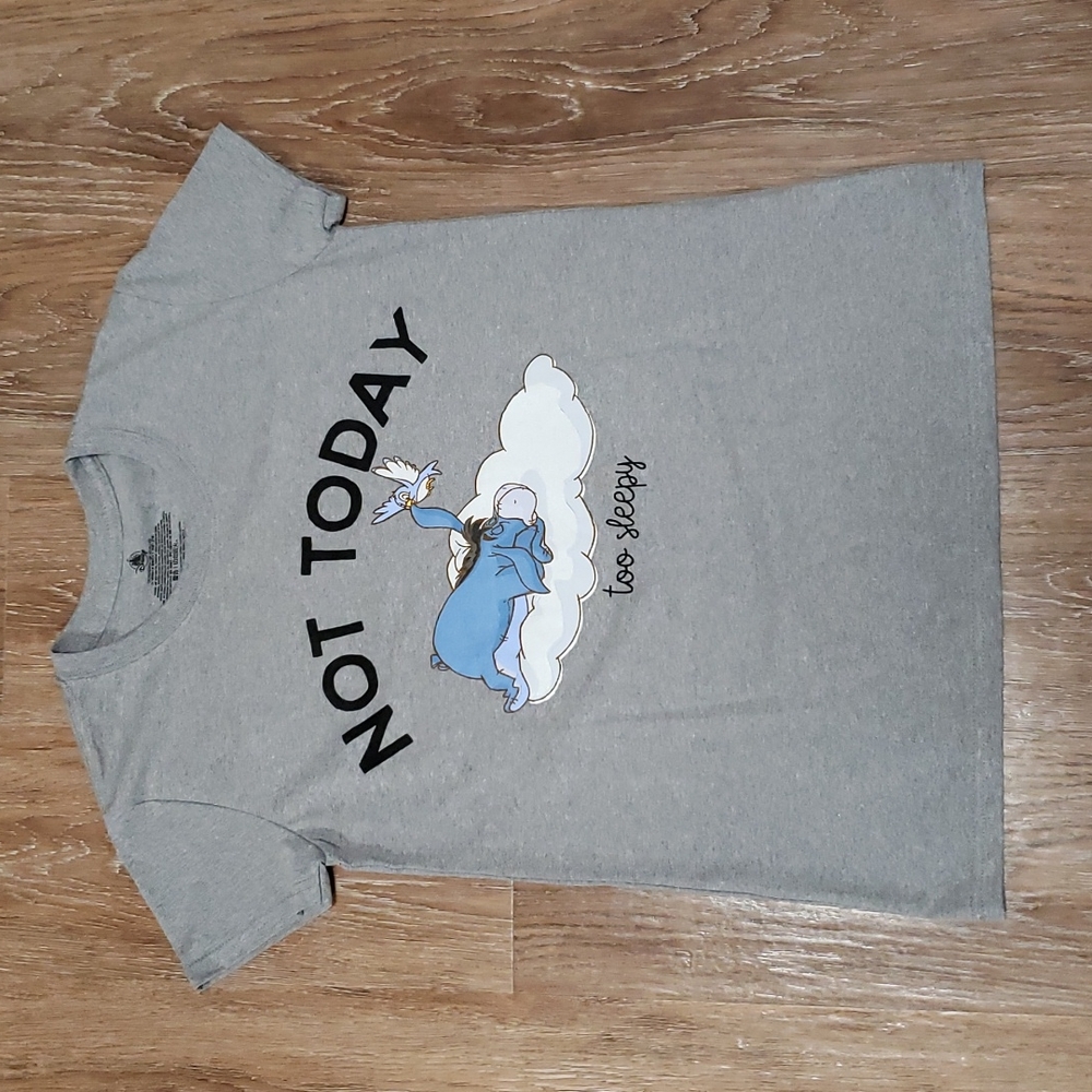 (XS) Disney Winnie the Pooh Eore "Not Today Too Sleepy" Graphic Short Sleeve Top